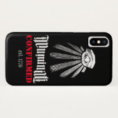 Illuminati bevestigd zwart - Iphone X Hoesje (Achterkant (horizontaal))