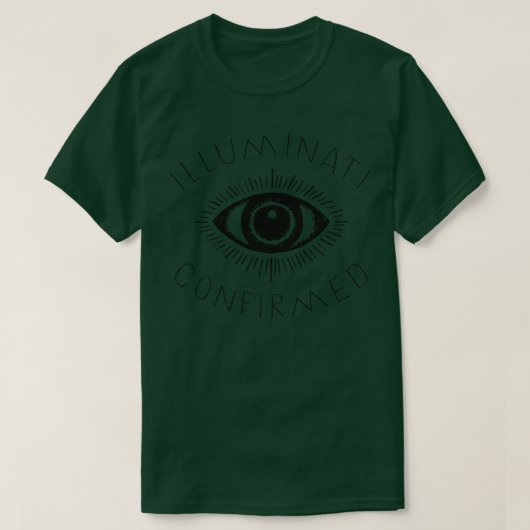 Illuminati bevestigde Conspiracy meme ontwerp T-shirt (Design voorkant)