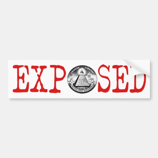 Illuminati-blootgestelde Bumpersticker (Voorkant)