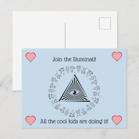 Illuminati Briefkaart (Voorkant / Achterkant)