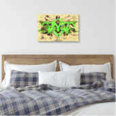 ILLUMINATI DMT GRAFFITI CANVAS FLOWER OF LIFE (Insitu (Slaapkamer))