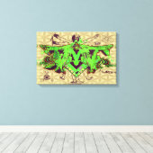 ILLUMINATI DMT GRAFFITI CANVAS FLOWER OF LIFE (Insitu (Houten vloer))