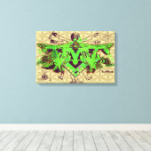 ILLUMINATI DMT GRAFFITI CANVAS FLOWER OF LIFE (Insitu (Houten vloer))