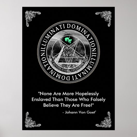 Illuminati Domination 18" x 24" Poster (Voorkant)