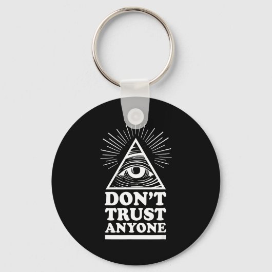 Illuminati Don't Trust Anyone Eye Of Providence Sleutelhanger (Voorkant)