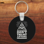 Illuminati Don't Trust Anyone Eye Of Providence Sleutelhanger (Voorkant)