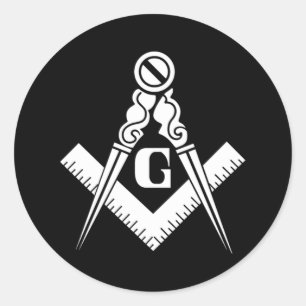 Illuminati driehoek Masonic Pyramid Symbol Conspir Ronde Sticker