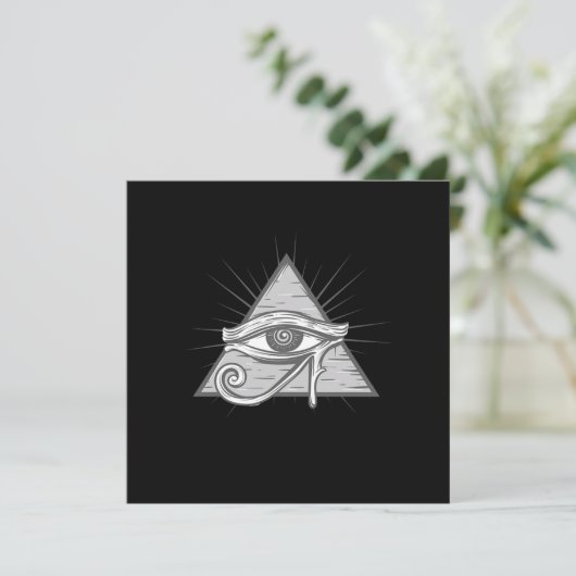 Illuminati driehoek Masonic Symbol Conspiracy Gift Kaart (Staand voorkant)