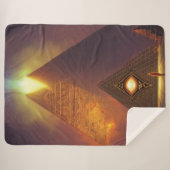Illuminati Eye Pyramid Sherpa Blanket Deken (Voorkant (horizontaal))