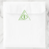 Illuminati Eye Triangle Sticker - Cash Groen (Tas)