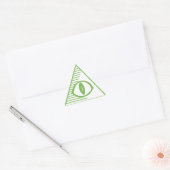 Illuminati Eye Triangle Sticker - Cash Groen (Envelop)