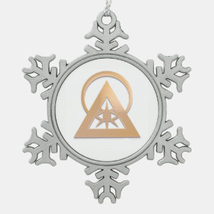 ILLUMINATI GEAR TIN SNEEUWVLOK ORNAMENT