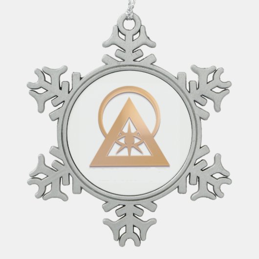 ILLUMINATI GEAR TIN SNEEUWVLOK ORNAMENT (Voorkant)