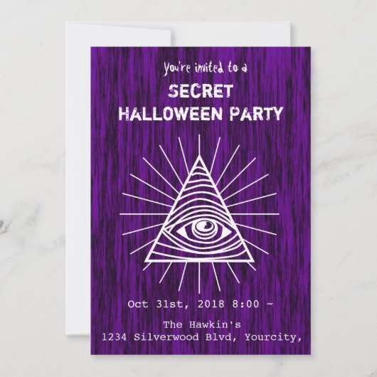 Illuminati Halloween Party Kaart (Voorkant)