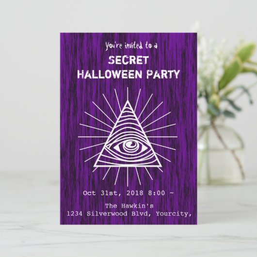 Illuminati Halloween Party Kaart (Staand voorkant)