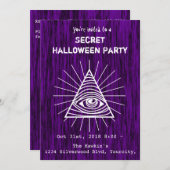 Illuminati Halloween Party Kaart (Voorkant / Achterkant)