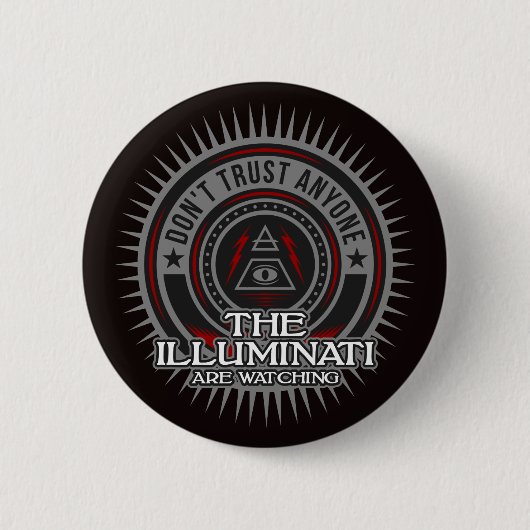 Illuminati kijken uit naar niemand vertrouwen ronde button 5,7 cm (Voorkant)