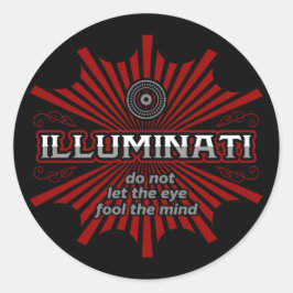 Illuminati laten het oog niet ontvlammen ronde sticker