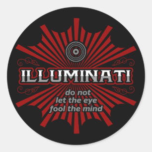 Illuminati laten het oog niet ontvlammen ronde sticker