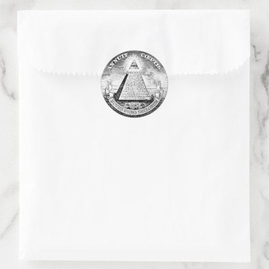 Illuminati logo ronde sticker (Tas)