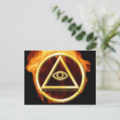 Illuminati on Fire Briefkaart (Staand voorkant)