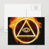 Illuminati on Fire Briefkaart (Voorkant / Achterkant)