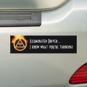 Illuminati on Fire Bumpersticker (Op auto)