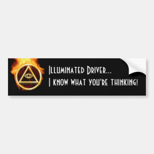 Illuminati on Fire Bumpersticker