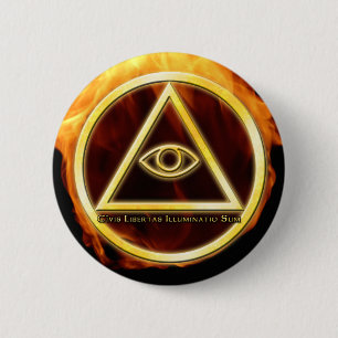 Illuminati on Fire Ronde Button 5,7 Cm