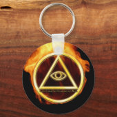 Illuminati on Fire Sleutelhanger (Voorkant)