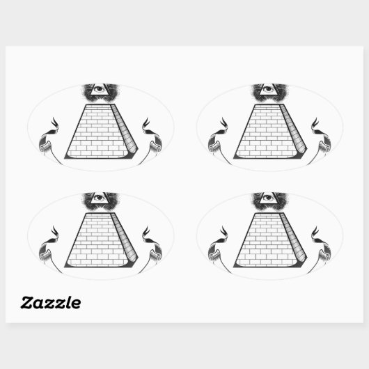 illuminati ovale sticker (Vel)