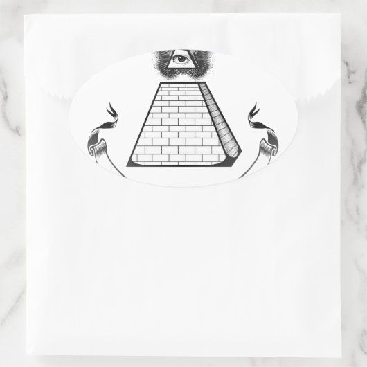 illuminati ovale sticker (Tas)