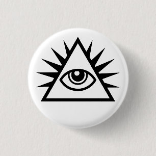 Illuminati Oye of Providence Ronde Button 3,2 Cm