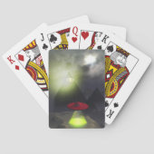 Illuminati-piramide en UFO-speelkaarten Pokerkaarten (Achterkant)