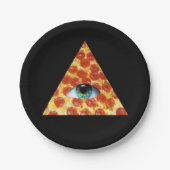 Illuminati Pizza Papieren Bordje (Voorkant)