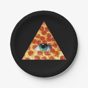 Illuminati Pizza Papieren Bordje