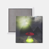 Illuminati Pyramid en UFO Magnet (Voorkant / Achterkant)