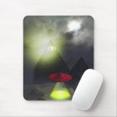 Illuminati Pyramid en UFO Mousepad Muismat (Met muis)