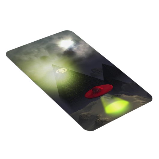 Illuminati Pyramid en UFO Premium Flexi Magnet Magneet (Rechterzijde)