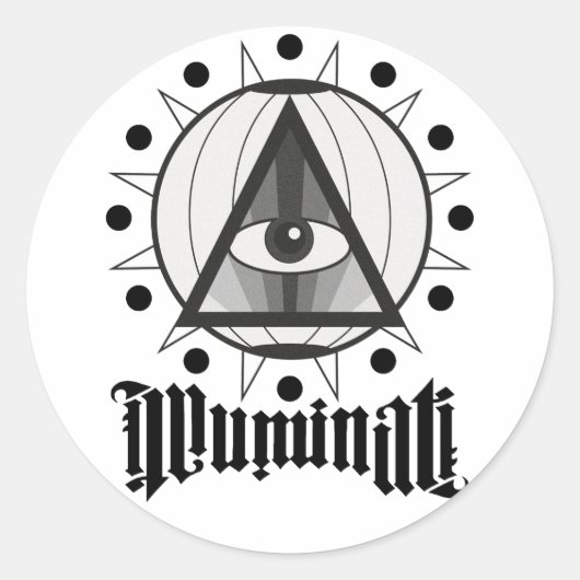 Illuminati Ronde Sticker (Voorkant)