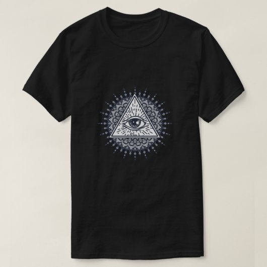 Illuminati Samenspiracy Masonic Triangle Mandala G T-shirt (Design voorkant)