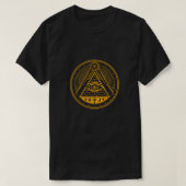 Illuminati samenzwering driehoek Masonic All Seing T-shirt (Design voorkant)