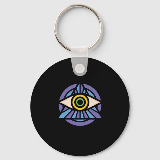 Illuminati Symbool driehoek Masonic Conspiracy Gif Sleutelhanger (Voorkant)