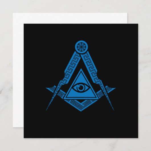 Illuminati Symbool driehoek samenzwering Masonic G Kaart (Voorkant / Achterkant)