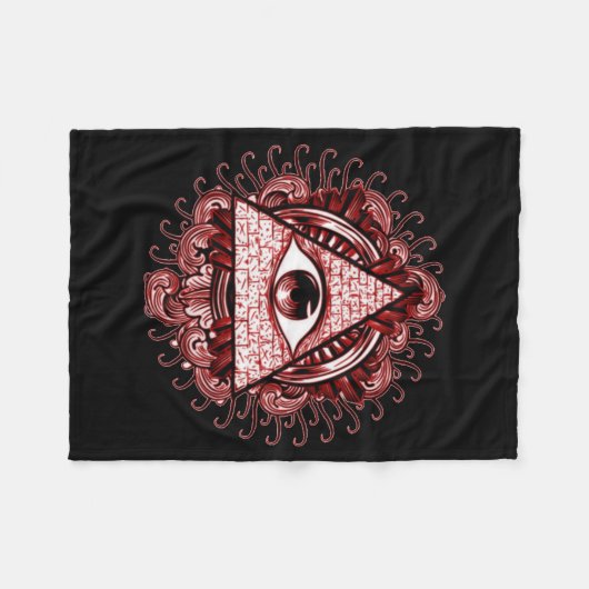 Illuminati Symbool Fleece Blanket Deken (Voorkant (Horizontaal))