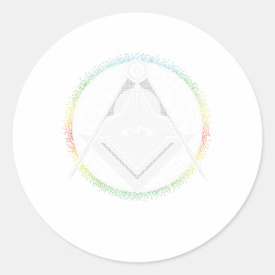 Illuminati Symbool Masonic Triangle Conspiracy G G Ronde Sticker