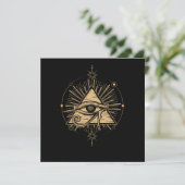 Illuminati Symbool Masonic Triangle Conspiracy Pla Kaart (Staand voorkant)