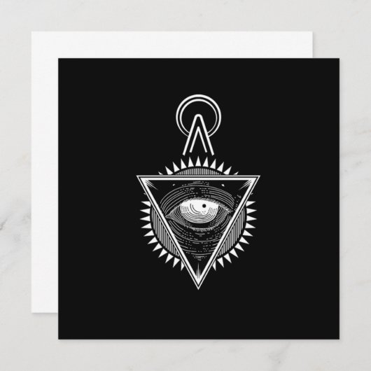 Illuminati Symbool samenzwering Masonic Triangle G Kaart (Voorkant / Achterkant)