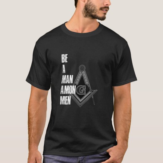 Illuminati T Shirt kan een Man zijn onder Mannen V (Voorkant)