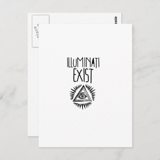 illuminati tshirt briefkaart (Voorkant / Achterkant)